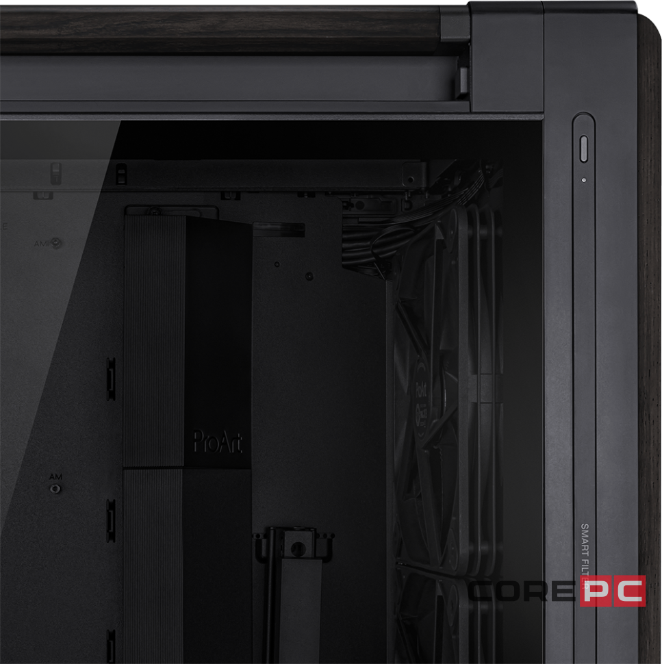 Компьютерный корпус ASUS PROART PA602 WOOD TG PWM Black (90DC00J0-B09010)