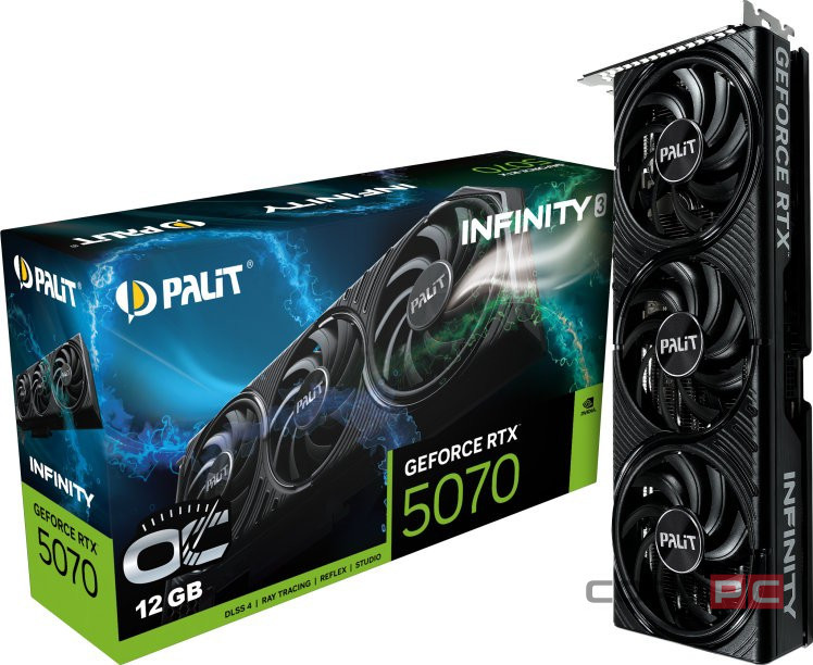 Видеокарта Palit (NE75070S19K9-GB2050S) GeForce RTX 5070 12GB INFINITY 3 OC