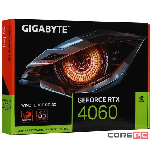 Видеокарта Gigabyte (GV-N4060WF2OC-8GD) GeForce RTX 4060 8GB WINDFORCE OC