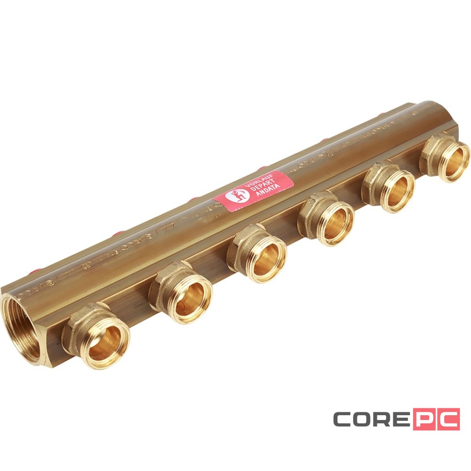 Коллектор Giacomini с отсечными клапанами 1quot; x 3/4quot;E /6, R553SY046