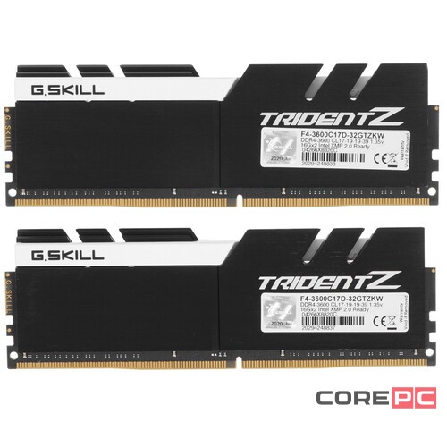 Оперативная память 32 Gb 3600 MHz G.Skill TRIDENT Z (F4-3600C17D-32GTZKW)