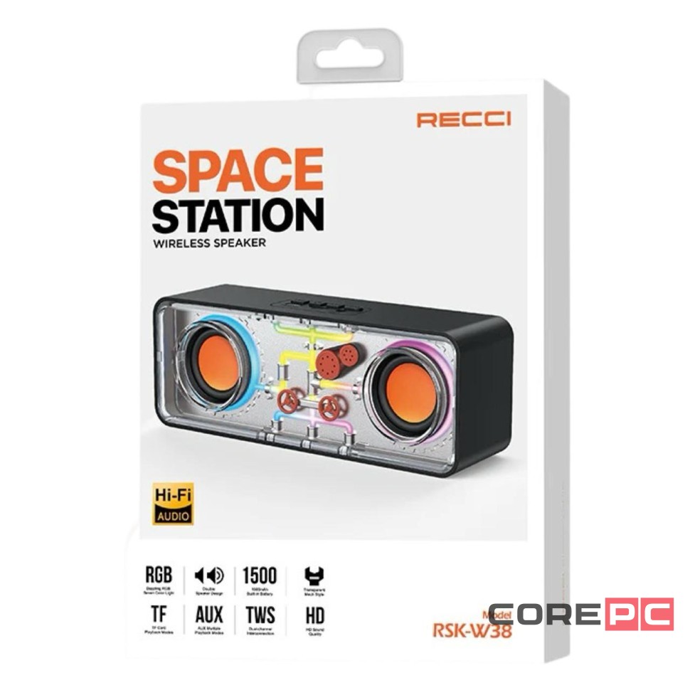 Bluetooth колонка Recci Space RSK-W38 черная