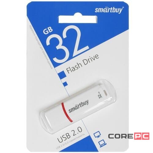 USB флеш накопитель Smartbuy 32GB Crown White (SB32GBCRW-W)