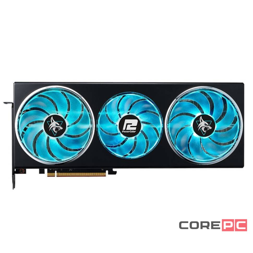 Видеокарта PowerColor (RX7700XT 12G-L/OC) Radeon RX 7700 XT 12GB Hellhound
