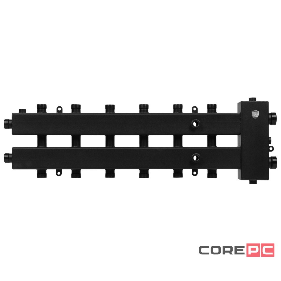 Блок коллекторный Royal Thermo на 6-7 вых. (сверху-снизу-сбоку), стрелка 60 кВт, с кронштейнами