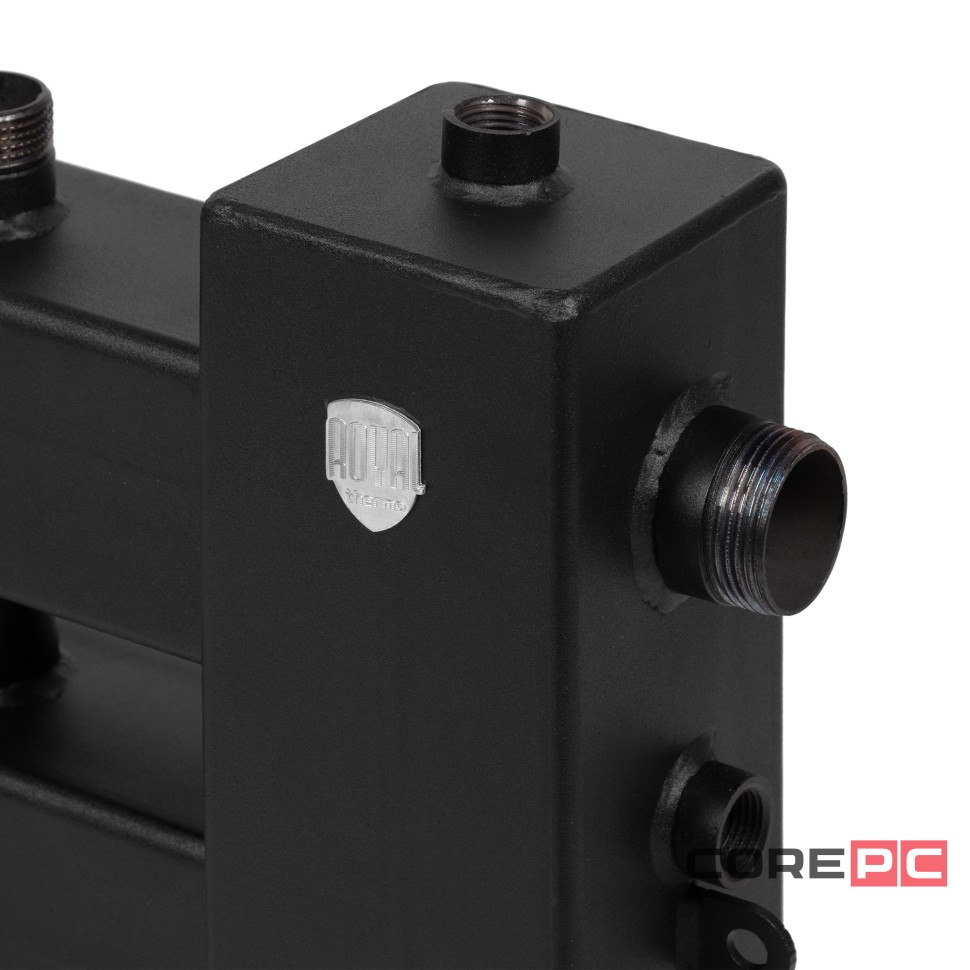 Блок коллекторный Royal Thermo на 6-7 вых. (сверху-снизу-сбоку), стрелка 60 кВт, с кронштейнами