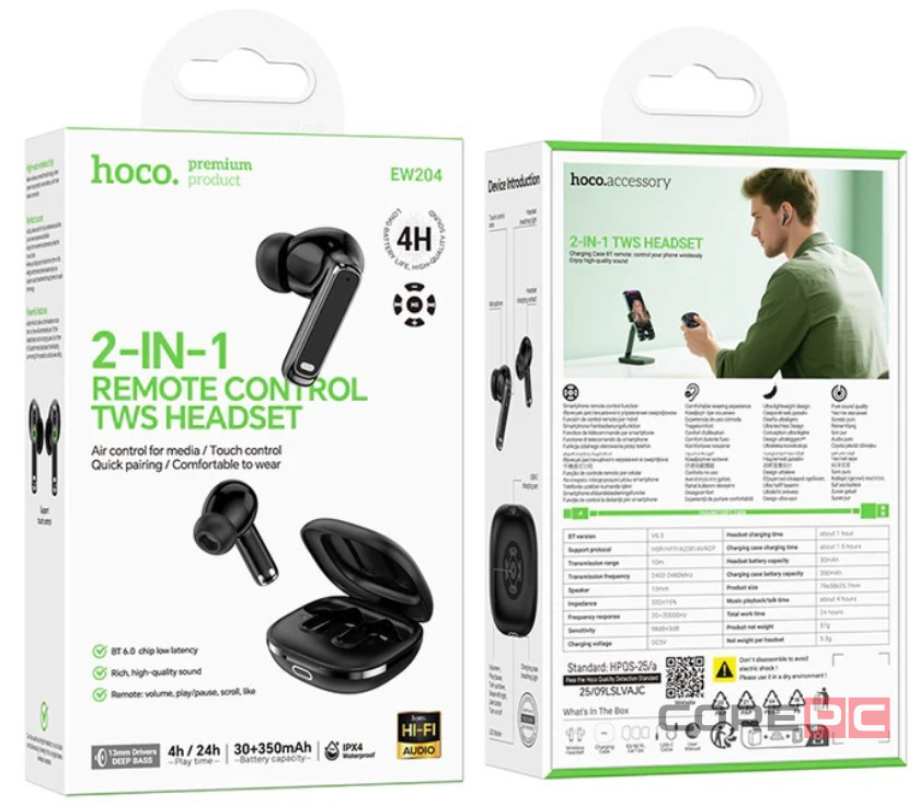 Беспроводные наушники TWS Hoco EW204 черные