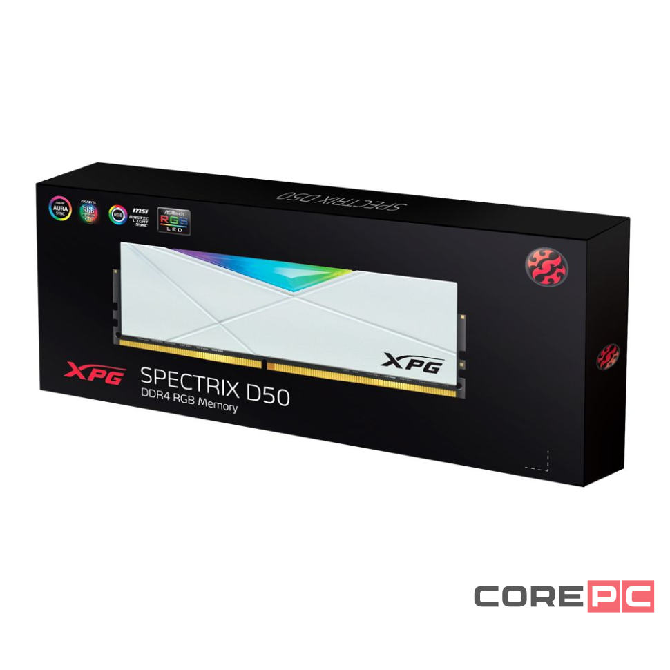 Оперативная память 16 Gb 4133 MHz ADATA XPG SPECTRIX D50 RGB White (AX4U413316G19J-SW50)