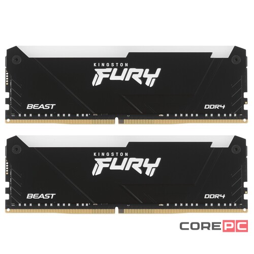 Оперативная память 32 Gb 3600 MHz Kingston FURY Beast RGB XMP Black (KF436C18BB2AK2/32)