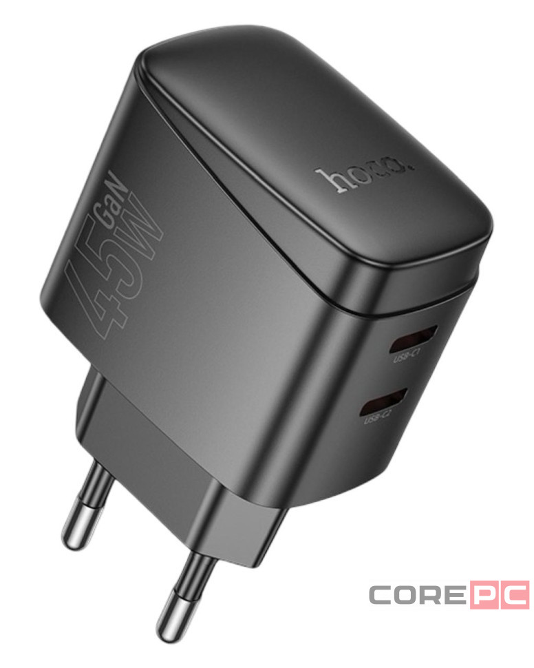 Сетевое зар. устр. Hoco CS62A 2C 45W черное
