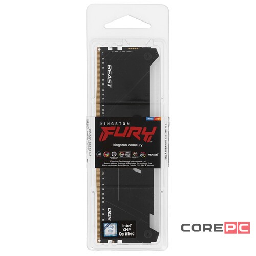 Оперативная память 16 Gb 3600 MHz Kingston FURY Beast RGB XMP Black (KF436C18BB2A/16)