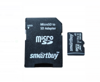 micro SDXC карта памяти Smartbuy 64GB U3 V30 A1 Advanced R/W up to 90/55 с адапт (SB64GBSDU1A-AD)