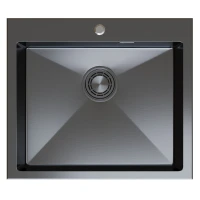 Кухонная мойка MIXLINE 555134, Врезная, цвет черный графит
