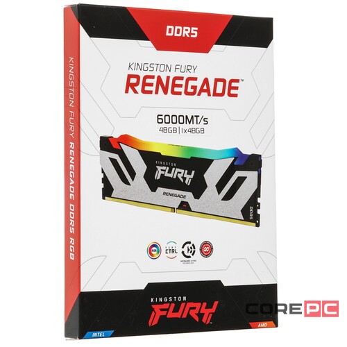 Оперативная память 48 Gb 6000 MHz Kingston FURY Renegade RGB Silver/Black (KF560C32RSA-48)