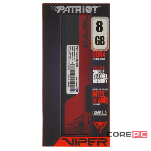 Оперативная память 8 Gb 3600 MHz PATRIOT VIPER ELITE II (PVE248G360C0)