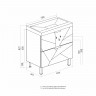 Тумба для ванной Гранд-70 под раковину Марго-70 (MIXLINE) (ПВХ)