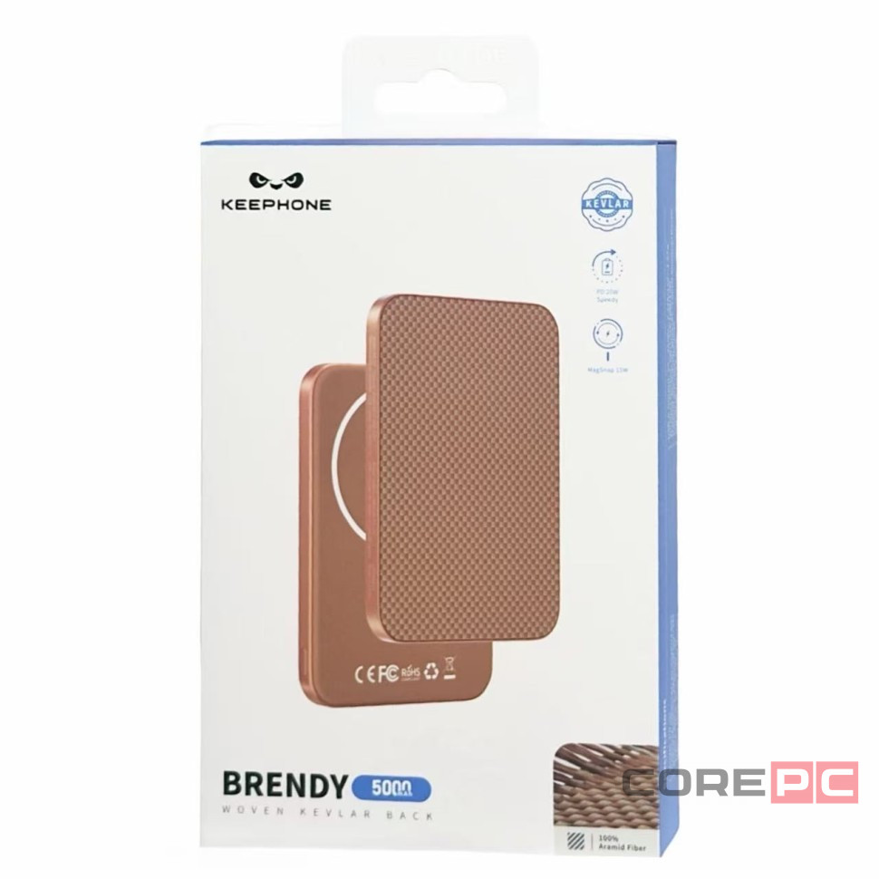 Powerbank магнитный с MagSafe Keephone Brendy Norra 5000mAh оранжевый