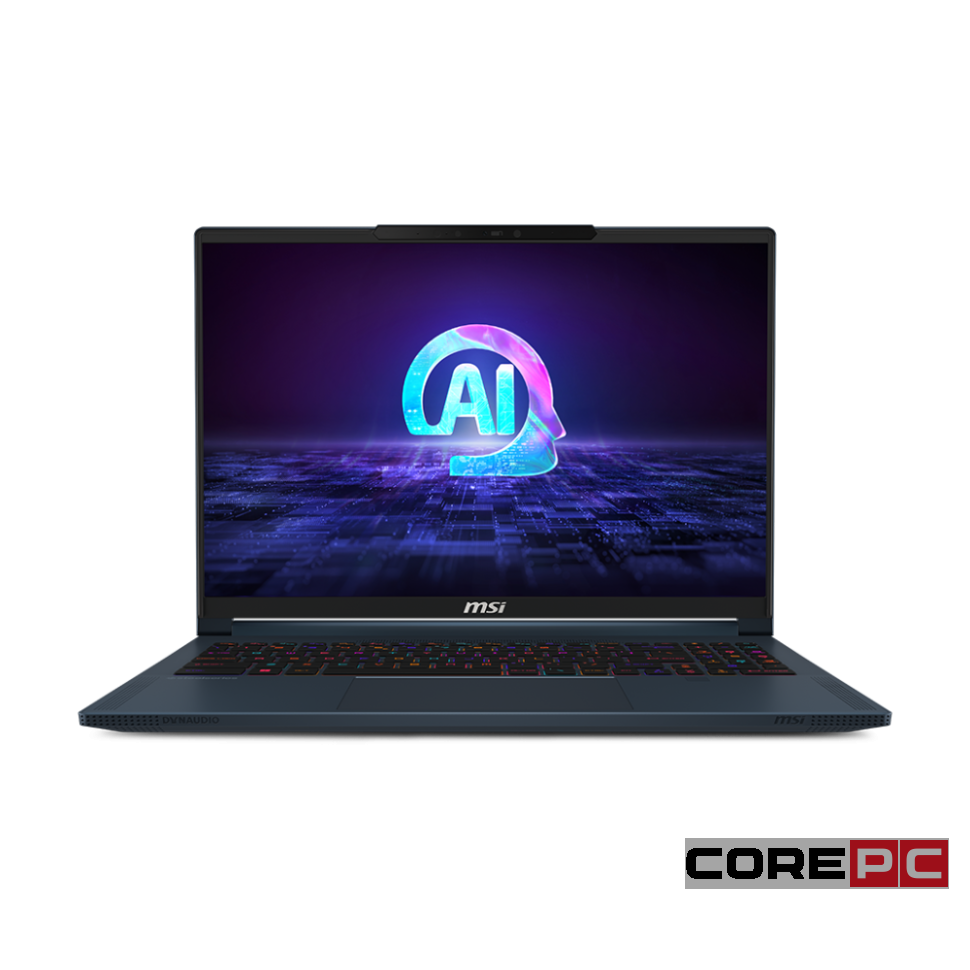 Ноутбук MSI Stealth 16 AI Studio A1VHG-027US (Ultra 9 185H/64GB/1024GB SSD/16.0"/3840x2400/120Hz/NVIDIA RTX 4080/Windows 11 Pro) Черный