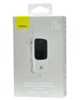 Powerbank Baseus Qpow Pro Digital Display 10000mAh 20W 1USB/1C/кабель Lightning (PPQD020002) белый