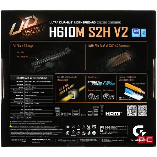 Материнская плата Gigabyte H610M S2H V2