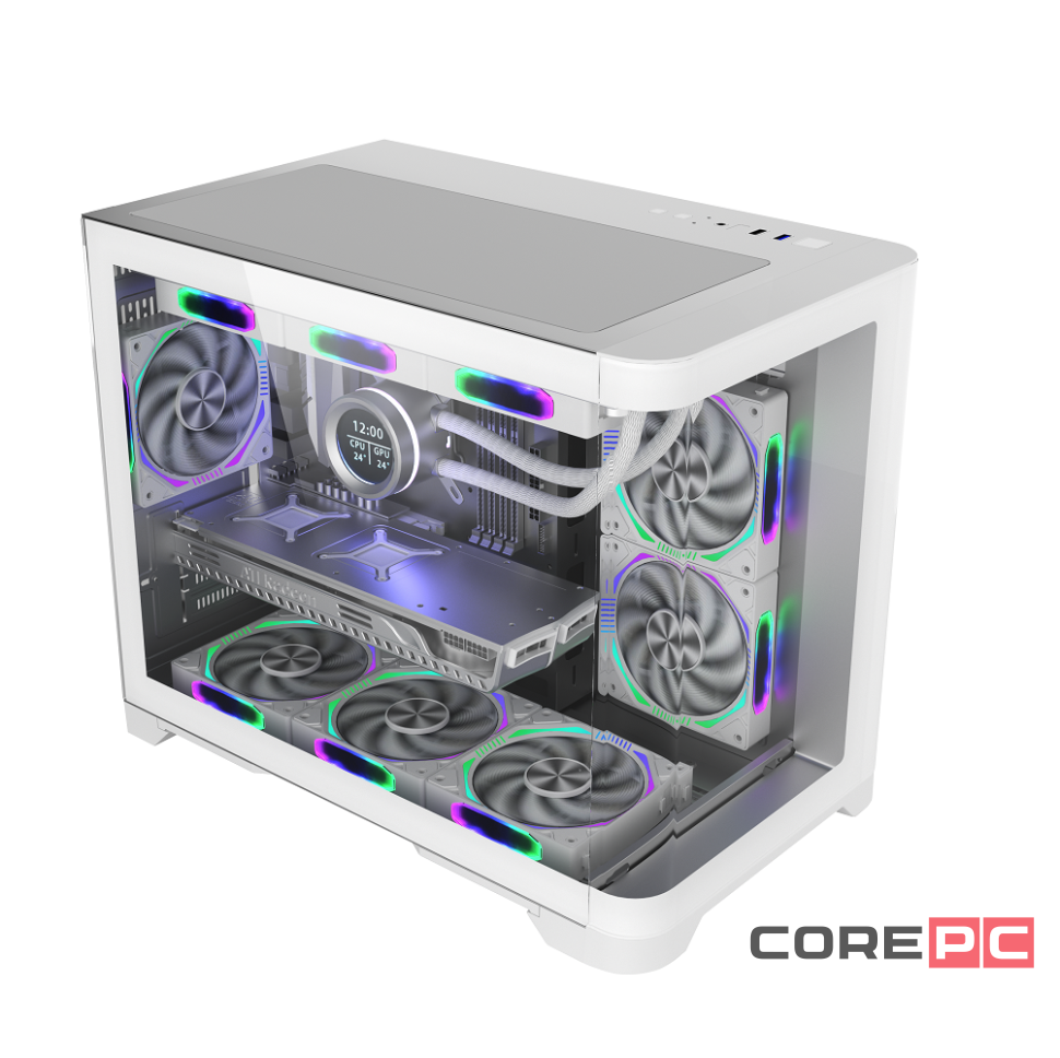 Компьютерный корпус 1STPLAYER UVIEW UV6 White (UV6-WH)