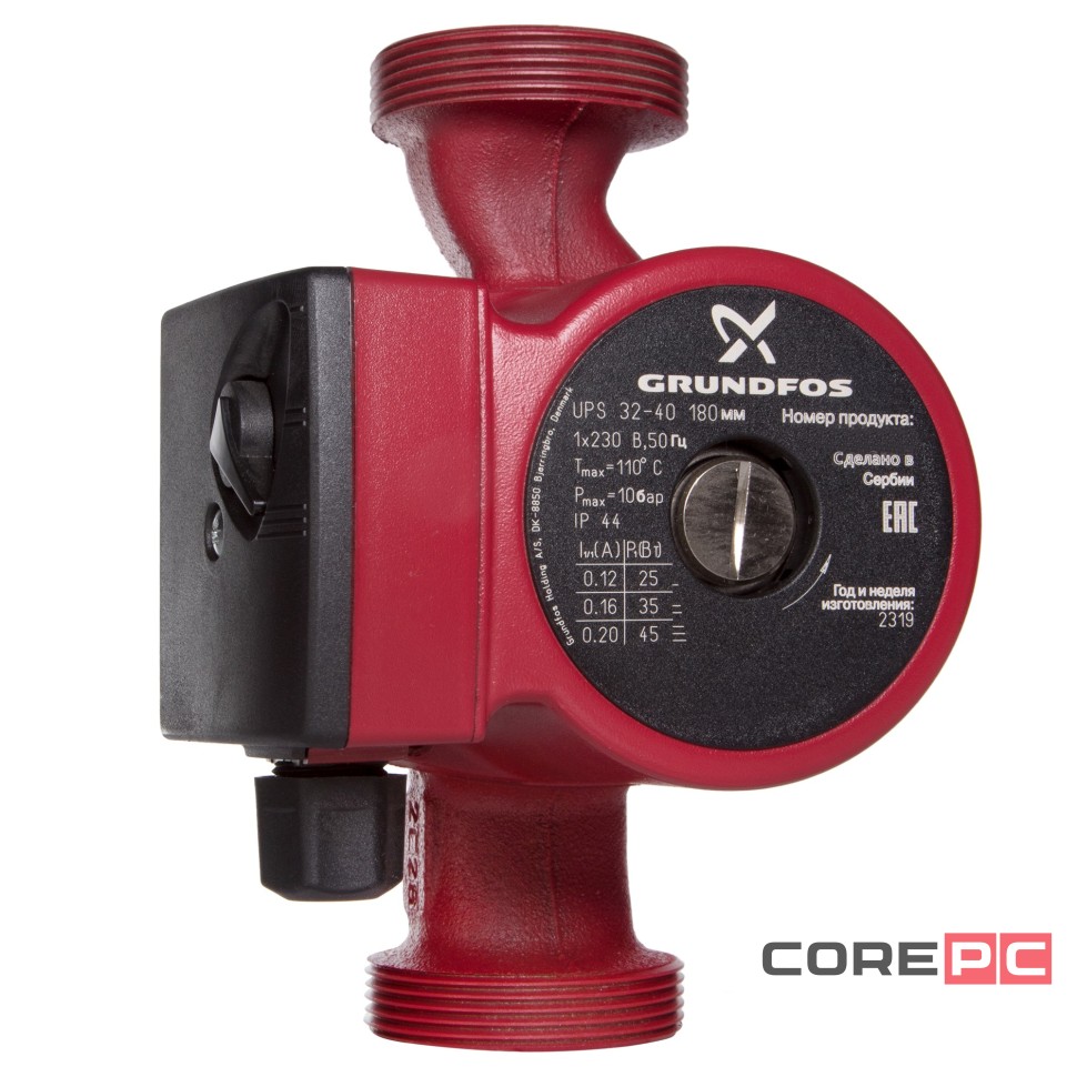 Насос циркуляционный GRUNDFOS UPS 32-40 EU, с гайками