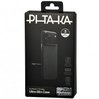 Накладка для i-Phone 17 Pro Max Pitaka Ultra Slim case черно-серая