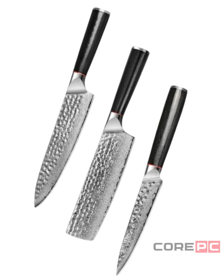 Набор кухонных ножей Xiaomi Spetime 3-Piece Steel Kitchen Knife Set W03-GS (3 ножей) черный