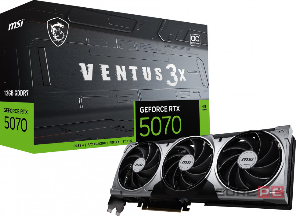 Видеокарта MSI (G5070-12V3C) GeForce RTX 5070 12G VENTUS 3X OC