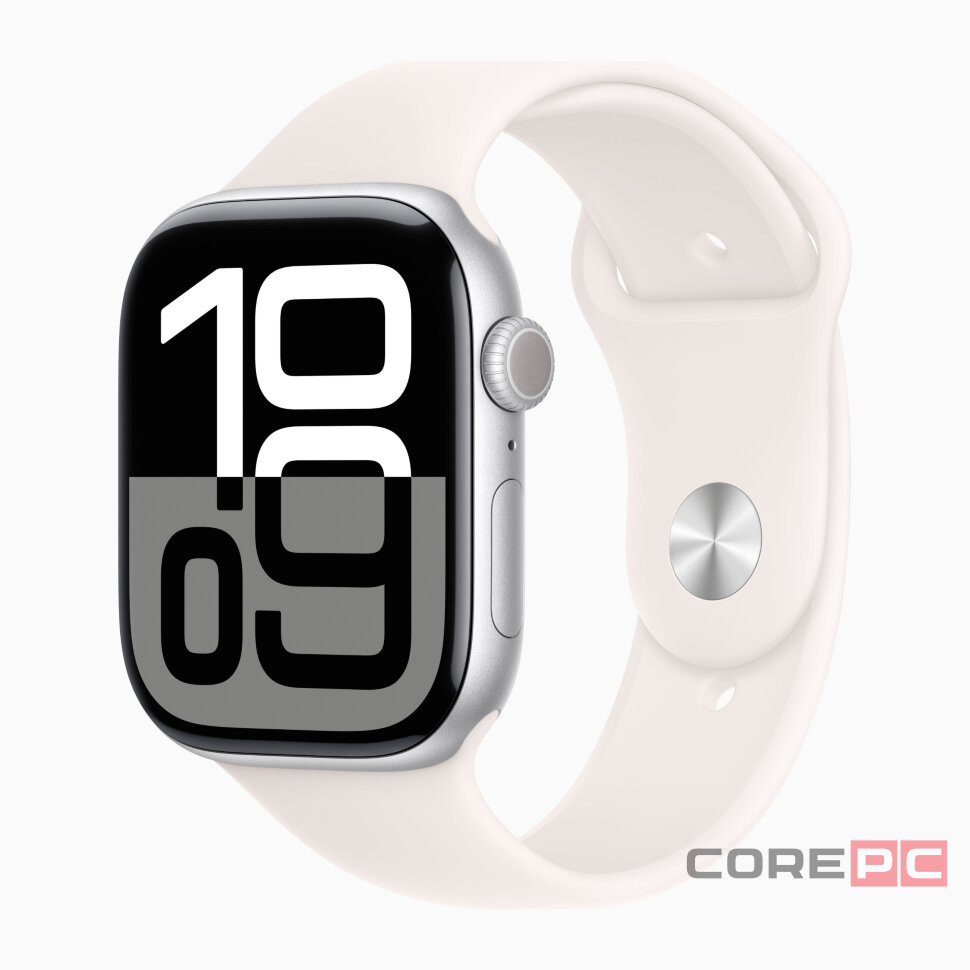 Apple Watch Series 10 42mm Silver Aluminum Case with Light Blush Sport Band (M/L)