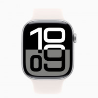 Apple Watch Series 10 42mm Silver Aluminum Case with Light Blush Sport Band (M/L)