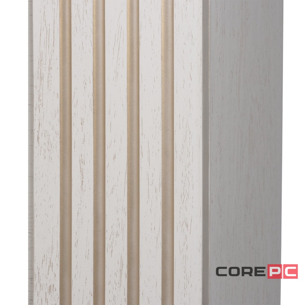 Каминокомплект: Очаг Electrolux EFP/P-3620LS, портал Siena 42/40/36, сл. кость с зол. патиной