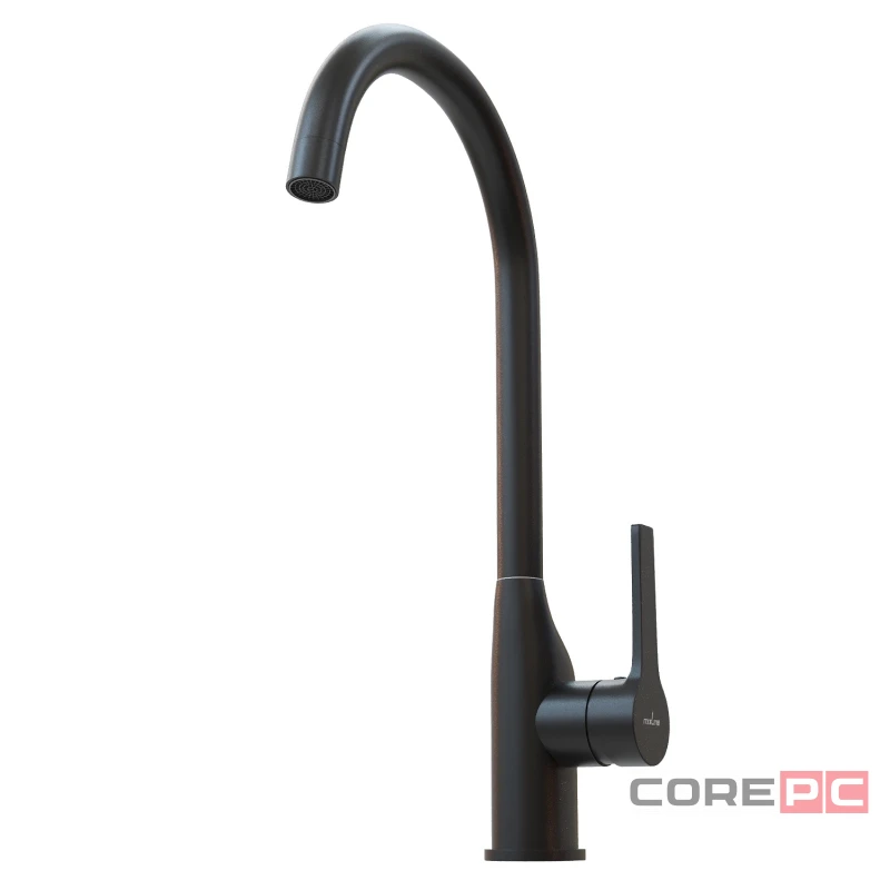 Смеситель для кухни MIXLINE МЛ23-032/ML23-032, рычажное управление, цвет черный