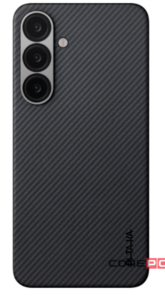 Чехол PITAKA Ultra-Slim Case для Samsung Galaxy S25 карбоновый (арамид) черно-серый в полоску