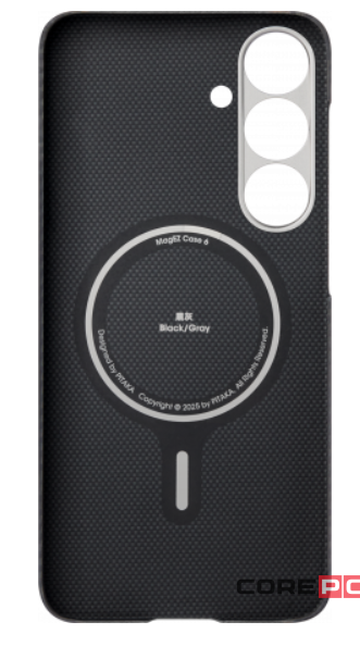 Чехол PITAKA Ultra-Slim Case для Samsung Galaxy S25 карбоновый (арамид) черно-серый в полоску