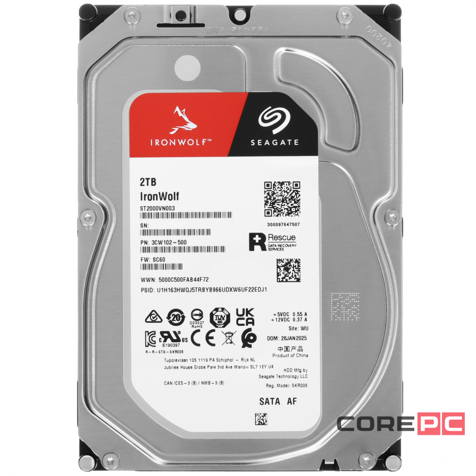 Жесткий диск Seagate 2000 Gb IronWolf (ST2000VN003)