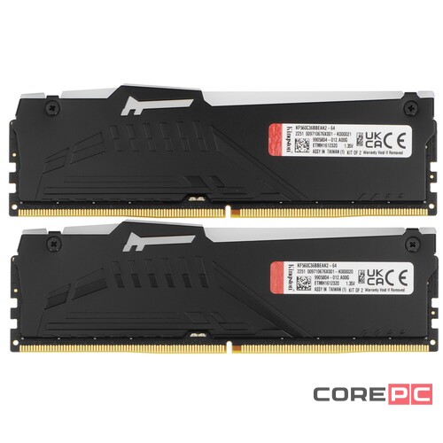 Оперативная память 64 Gb 6000 MHz Kingston FURY Beast RGB EXPO Black (KF560C36BBEAK2-64)