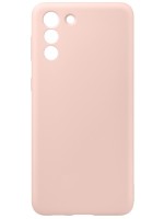 Накладка для Samsung Galaxy S21FE Silicone cover без логотипа пудро