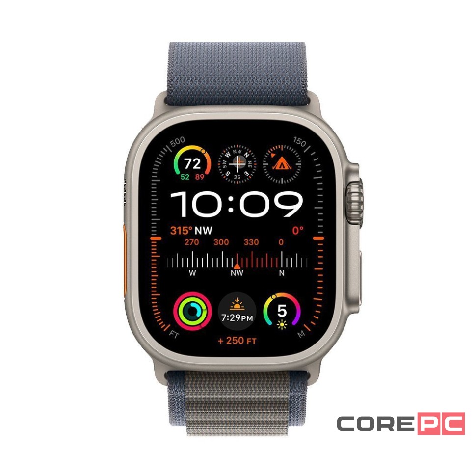 Apple Watch Ultra 2 49 mm (GPS+Cellular) Titanium Case Blue/Alpine Loop (L) (MREQ3)