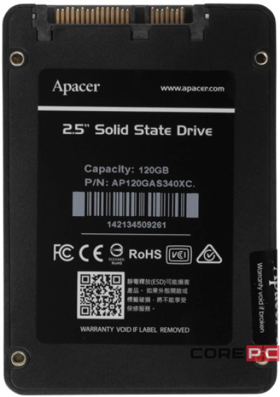 Твердотельный накопитель Apacer 120 Gb AS340X AP120GAS340XC-1