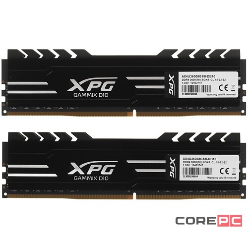 Оперативная память 16 Gb 3600 MHz ADATA XPG KIT2 (AX4U36008G18I-DB10)