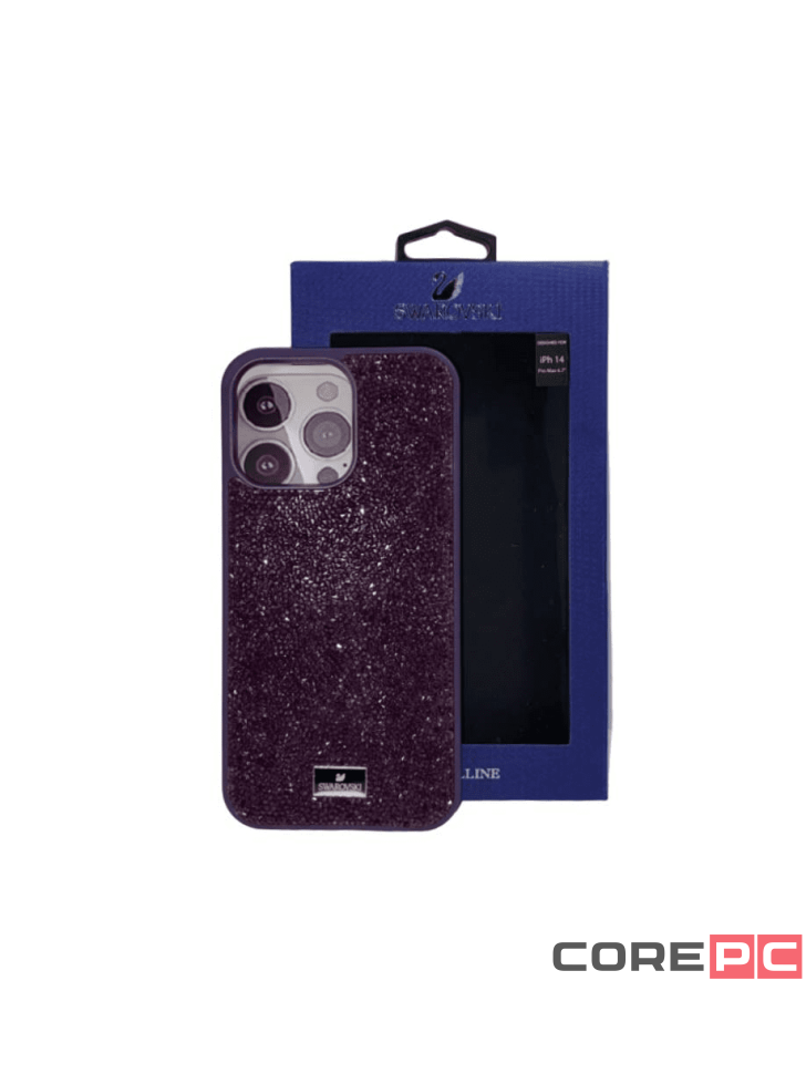 Накладка для i-Phone 14 Pro Max 6.7 Swarovski фиолетовый