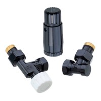 Комплект подключения SCHLOSSER STANDARD MINI 1/2quot; осевой, Ral 9005, с термоголовкой MINI М30х1,5