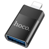 OTG Hoco UA17 Lightning (папа) на USB2.0 (мама) черный