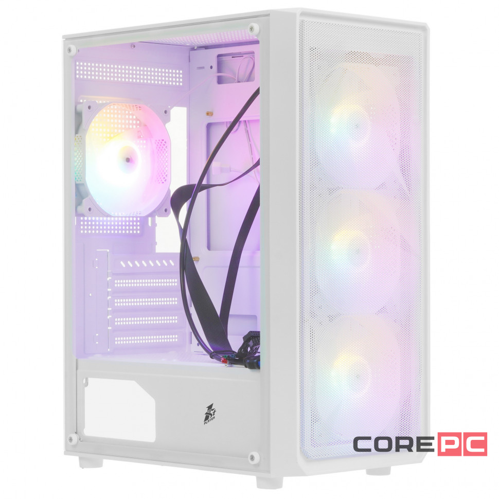 Компьютерный корпус 1STPLAYER FD3 FRGB White (FD3-WH-4F1-W)
