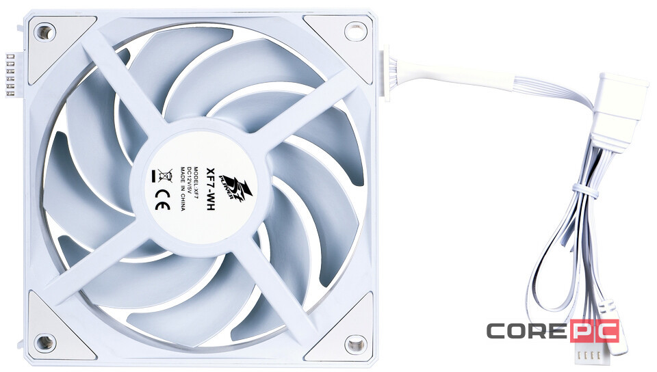 Вентилятор для корпуса 1STPLAYER XF7 ARGB White (XF7-WH-1IN1)