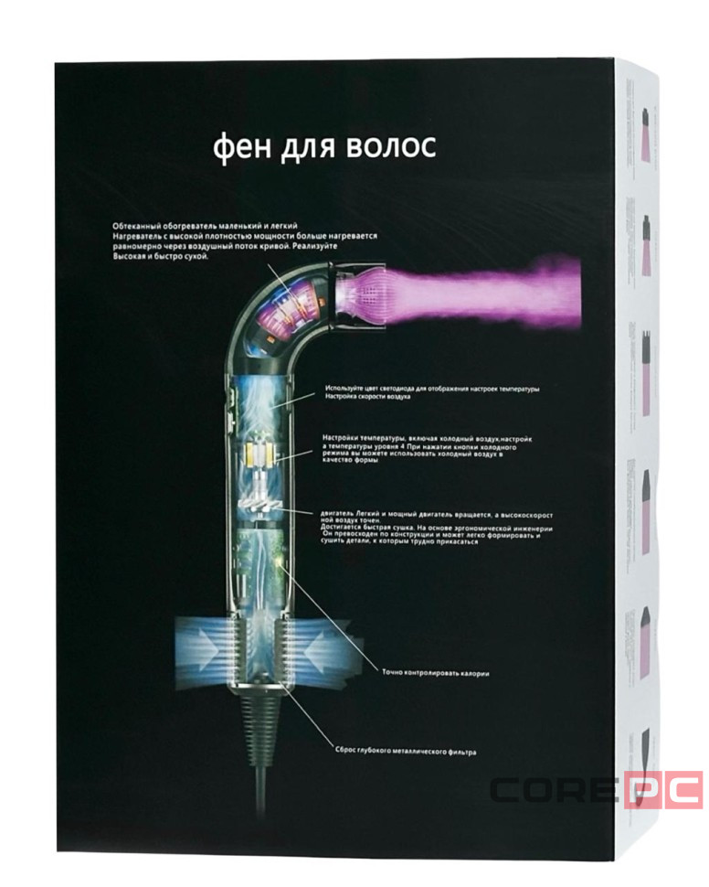 Фен для волос Beheart Hair Dryer X11 Pro EU (6 насадок) синий