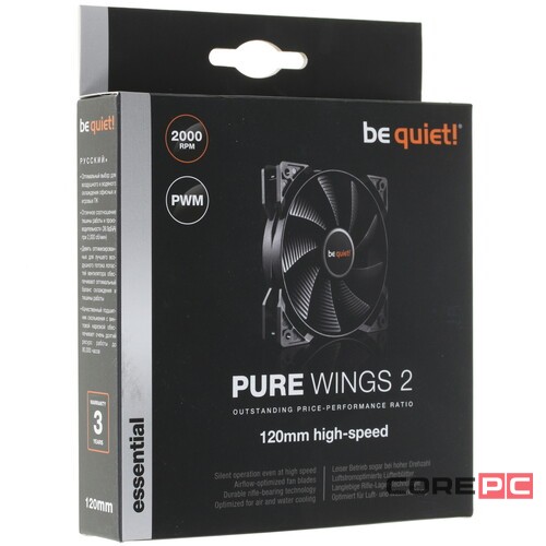 Корпусной вентилятор Be Quiet! PURE WINGS 2 120mm High-Speed BL081