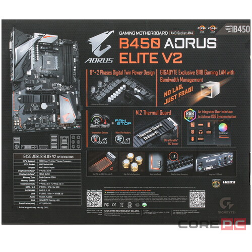 Материнская плата Gigabyte B450 AORUS ELITE V2