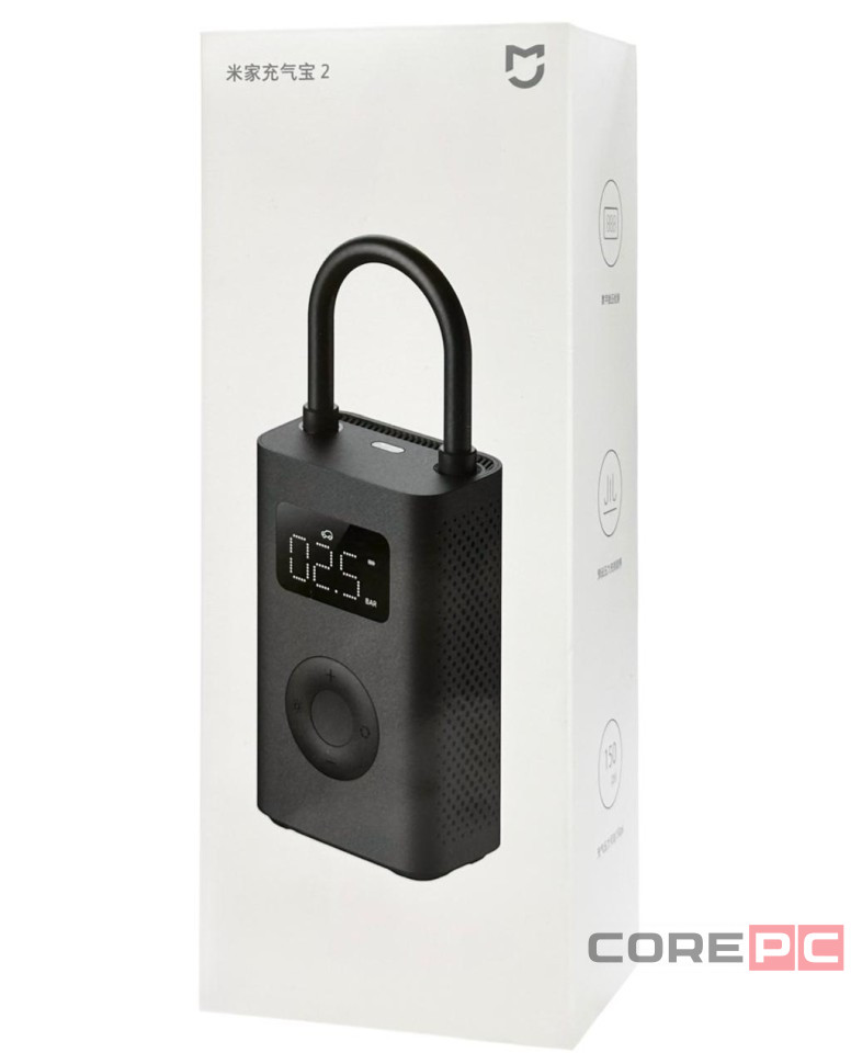 Насос электрический Xiaomi Mijia Portable Electric Air Compressor 2 MJCQB06QW черный